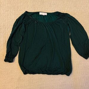 Michael Michael Kors bubble hem Top Green Geometric  XS
